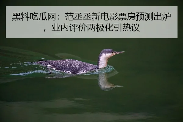 黑料吃瓜网：范丞丞新电影票房预测出炉，业内评价两极化引热议
